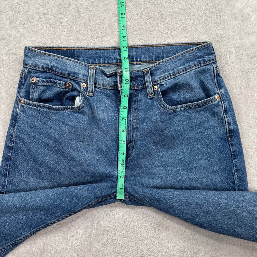 Levi's 505 Regular Fit Jeans Mens 32x32 (Fit 32x31) Blue Medium Wash Straight - Picture 10 of 13